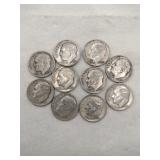 10 1946,1950,1957,1959 dimes