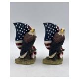 Life Symbols Bald Eagle and American Flag 6'