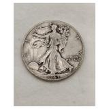 1943 walking liberty half dollar