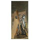 Hammer , adjustable wrench. Hand tools