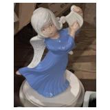 14' vintage Atlantic Mold ceramic angel figure