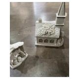 Ceramic church 10 x 8ï¿½ and manger scene