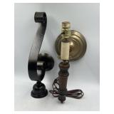 Gothic-style wrought iron wall sconce & vintage