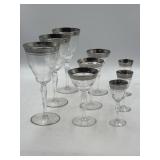 Glastonbury Lotus vintage crystal stemware, 9
