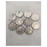 10 1961, 1964 dimes