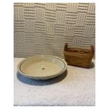 Longaberger 1990 pipe plate and 2002 tea basket