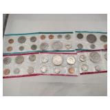 Uncirculated coin sets 1972, 1974 and 1976