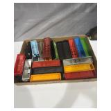 vintage HO scale model railroad freight cars from