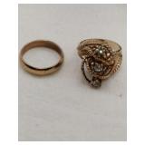 10k GF band  18K GE ring     .235oz