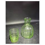 Anchor Hocking UV glass bedside water carafe &