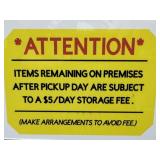 Please pick items on Tuesday or make