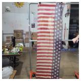 American flag decorative banner 76in x 22in