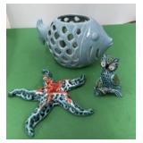 Fish tea-light, starfish, and owl, tea-light has