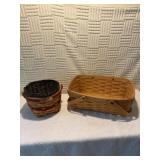2 handle Longaberger oblong basket 14x11x6 &