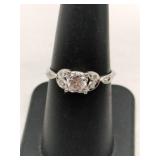 Platinum  diamond ring marked 10% IR PLT .115 oz