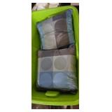 Comforter and throw pillows