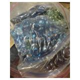 Bags of decorative flat glass marbles