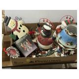 Silver plate bell, variety of metal snowman
