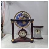 Excelsior globe clock 13in tall and 9in wide and