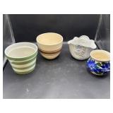 Stoneware planters, Japan, Mexico