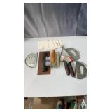 Notched spreader, vinyl adhesive trowel double