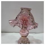 Homco Eleanor dusty rose fairy lamp 8.5in tall