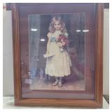 Framed picture of little girl 22in x 18in