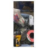 Hand snake, spark plug remover tools, fan,