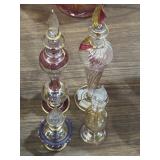 hand-blown Egyptian glass perfume bottles tallest