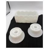 Fire king 3 x 7 x 3 planter or knickknack dish.