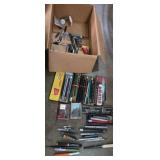 Xacto knifes, blades , graphite leads,  and