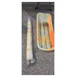 Paito umbrella and snow sled