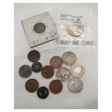 V nickel ,Buffalo, wheat pennies ,native American