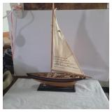 Wooden ship 16in across