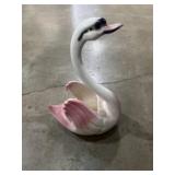 11' Swan ceramic planter