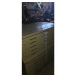 Double stacked blueprint file cabinet