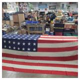 Large fabric American flag 13.5ft x 8.5in does