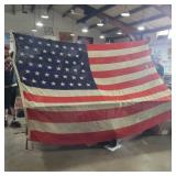 46 star fabric American flag 133in x 94in does