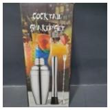 New stainless steel cocktail shaker set 24 oz