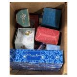 Various Christmas ornaments, nativities, tins,