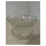 Indiana Glass Harvest Grape clear glass footed