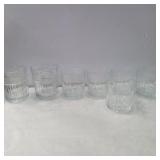 5 Arcoroc whiskey glasses and 2 Libbey radiant