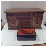 Wood jewelry box 9.5in x 18in x 7.5in