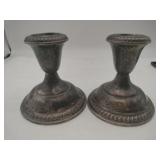 Silver weighted candle holders