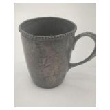 Silver cup marked 800.      1.480oz  (engraved