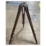 Antique wooden survey tripod