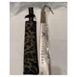 Machete stainless steel  sheath snap broken