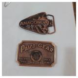 Anaconda and Pasco gear belt buckles