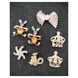 Rhinestone brooches