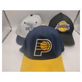 Indiana pacers and Lakers ball caps